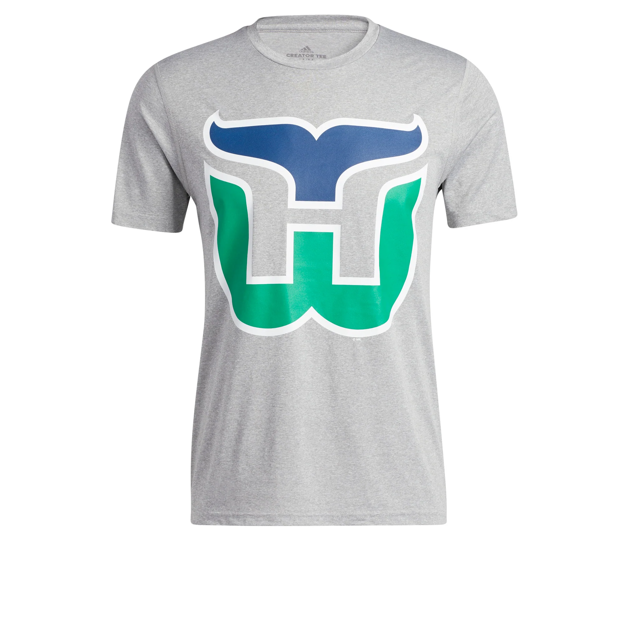 Hartford Whalers Adidas Reverse Retro Creator T-Shirt - Gray