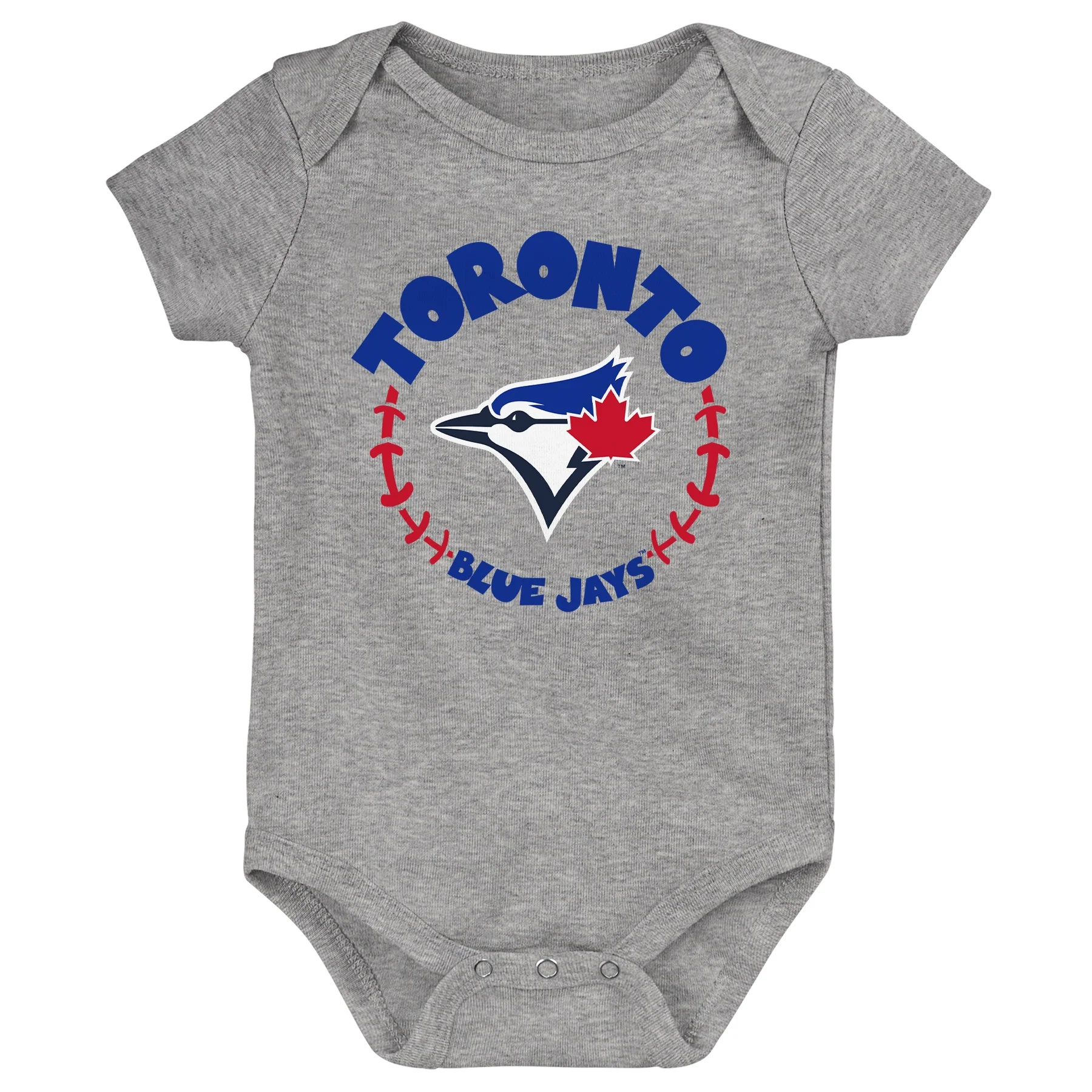 Infant Toronto Blue Jays Fan Romper Onesie 3 Pack Set - Image 2