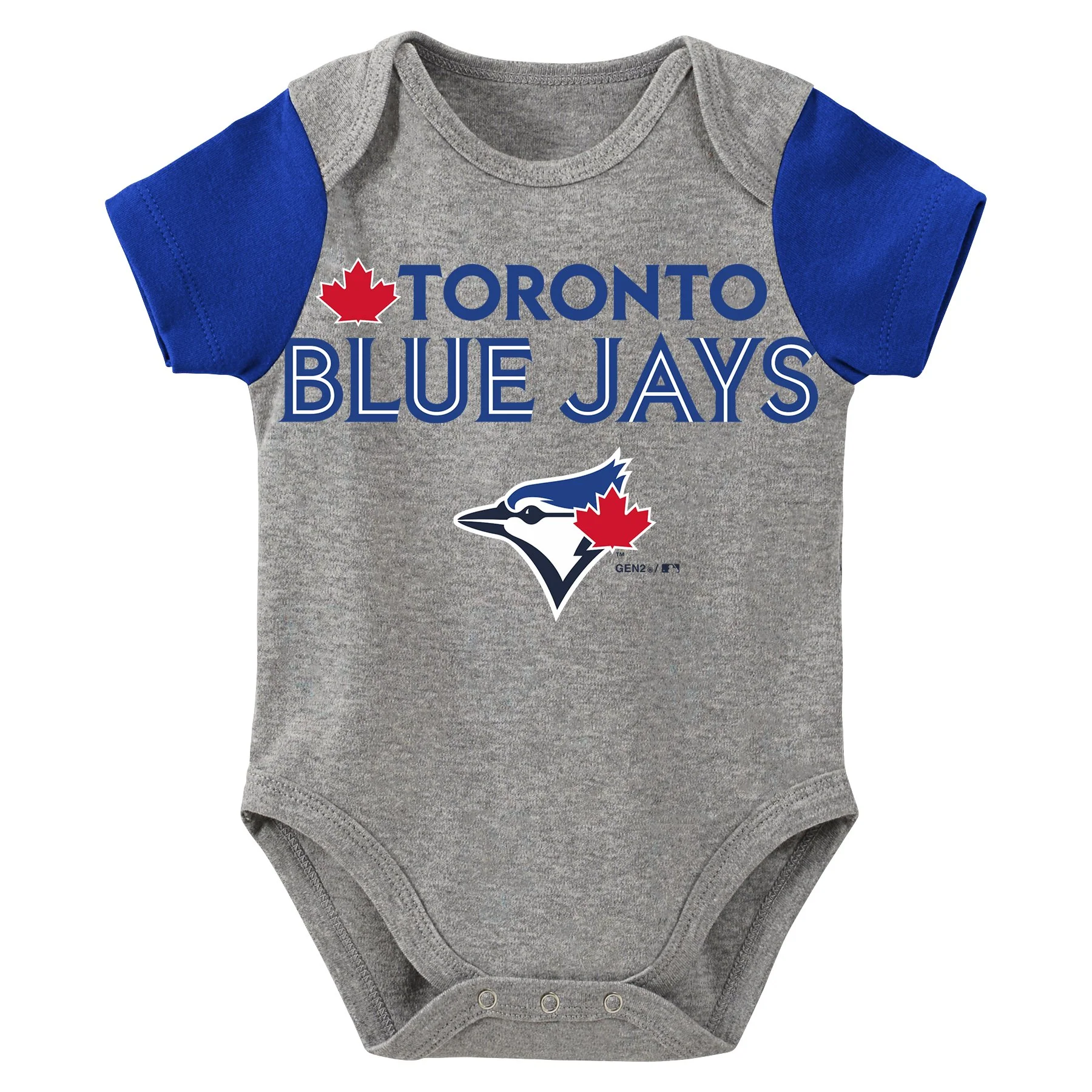 Infant Toronto Blue Jays Player Onesie 3 Piece Set With Bib & Booties - Image 2