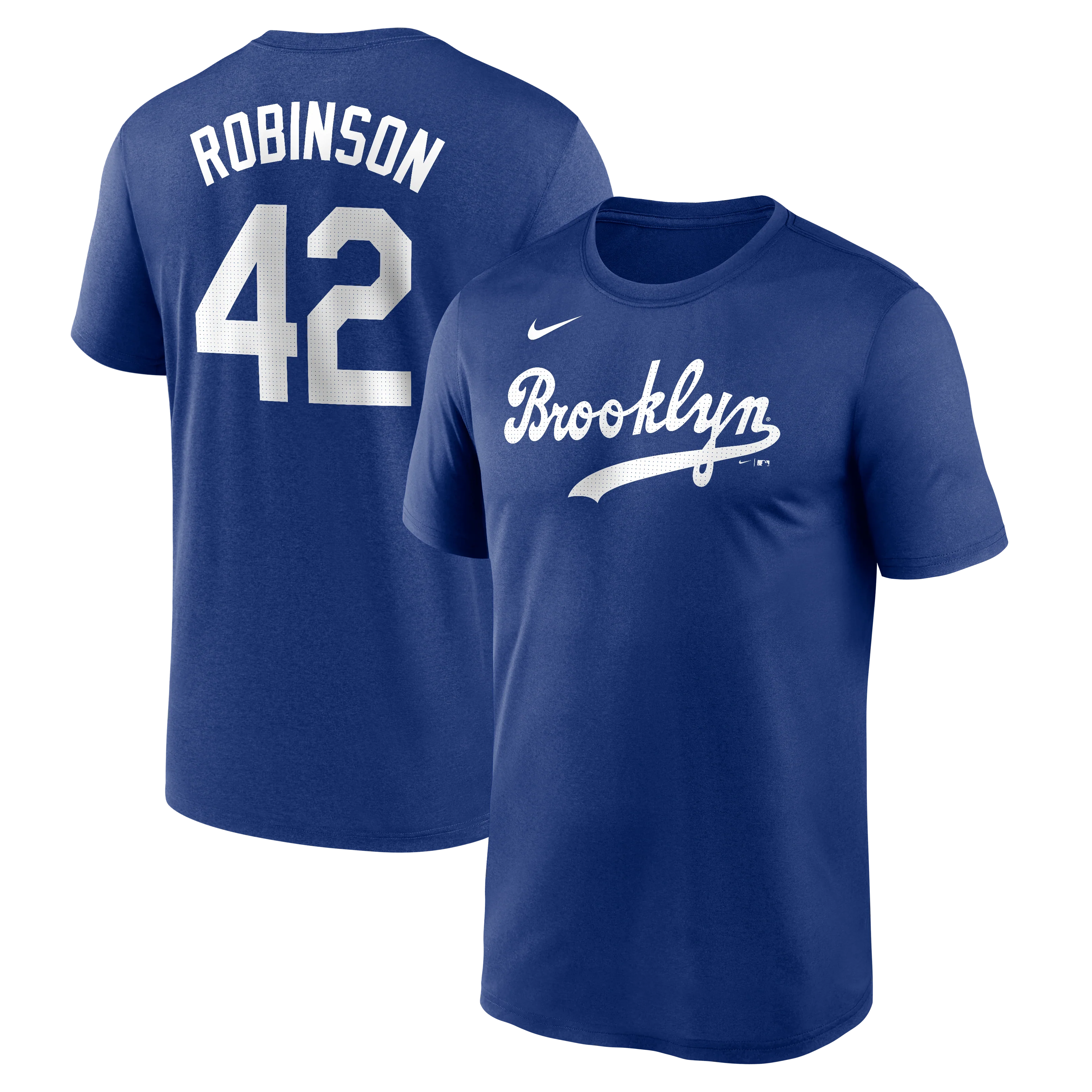 Jackie Robinson Brooklyn Dodgers Nike Legend Name & Number Performance T-Shirt - Navy