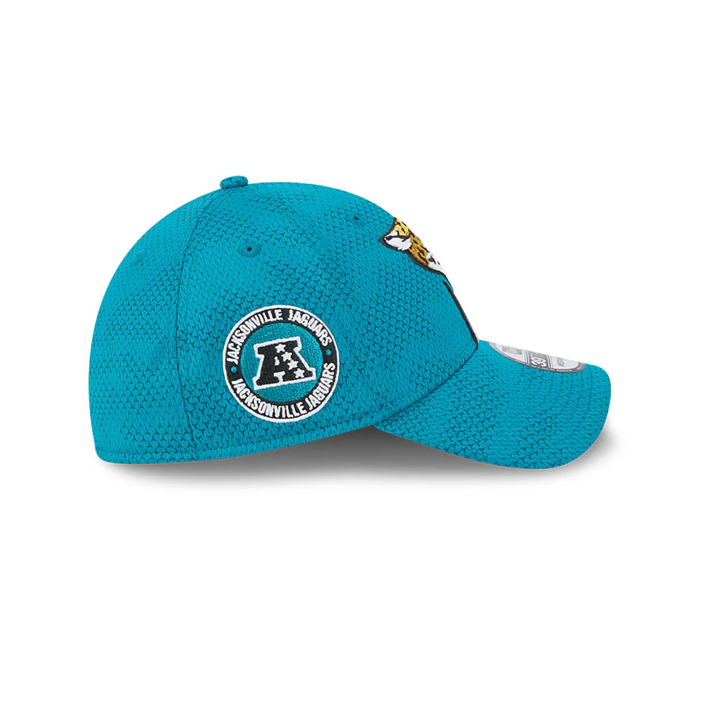 Jacksonville Jaguars NFL 2024 Sideline New Era 39 Thirty Flex Hat - Turquoise - Image 4