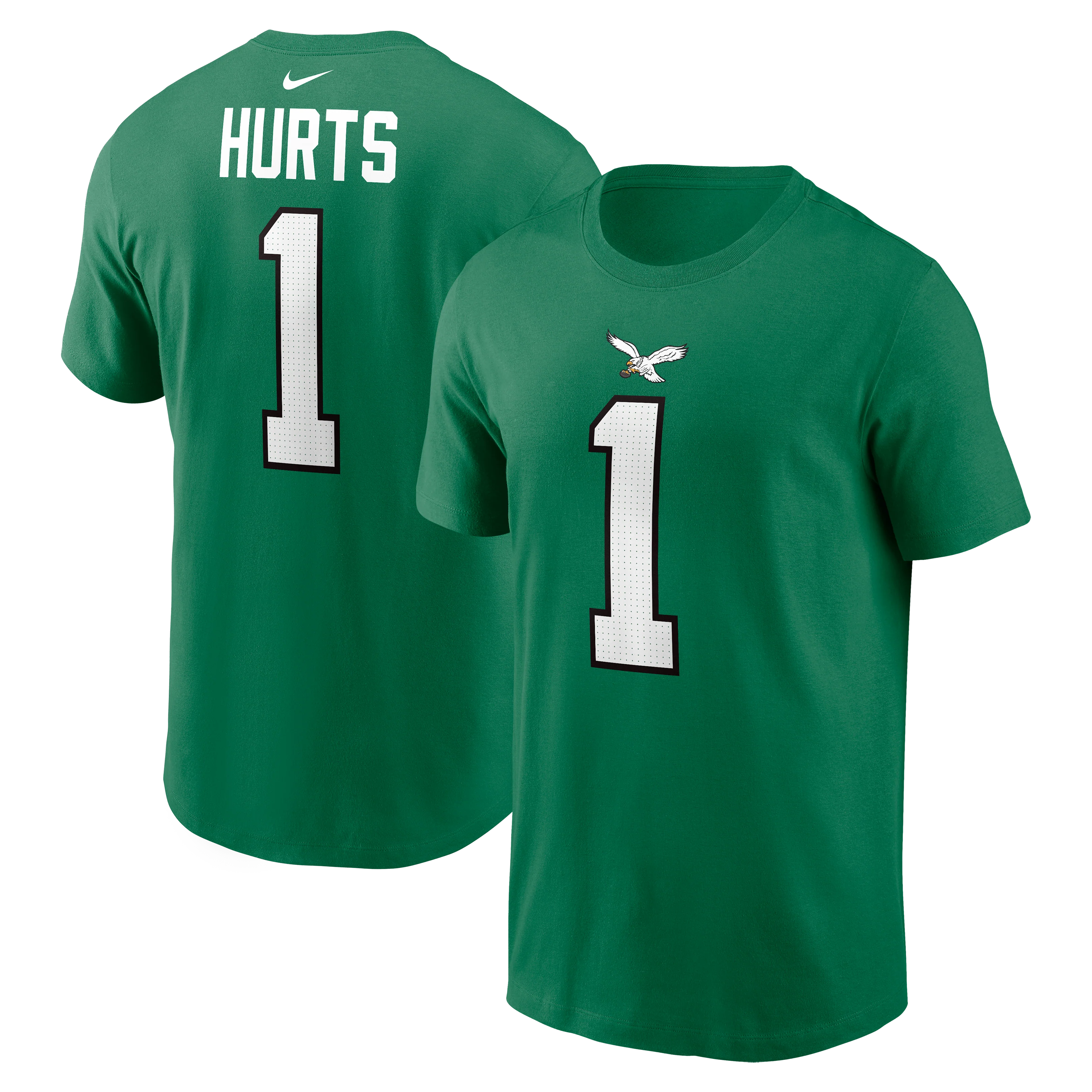 Jalen Hurts #1 Philadelphia Eagles Nike Player Name & Number T-Shirt - Kelly Green