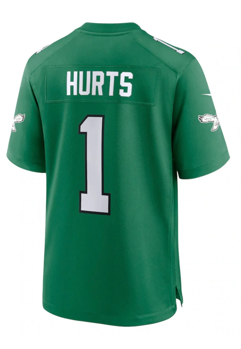 Jalen Hurts #1 Philadelphia Eagles Retro Green- Nike Game Jersey - Image 2