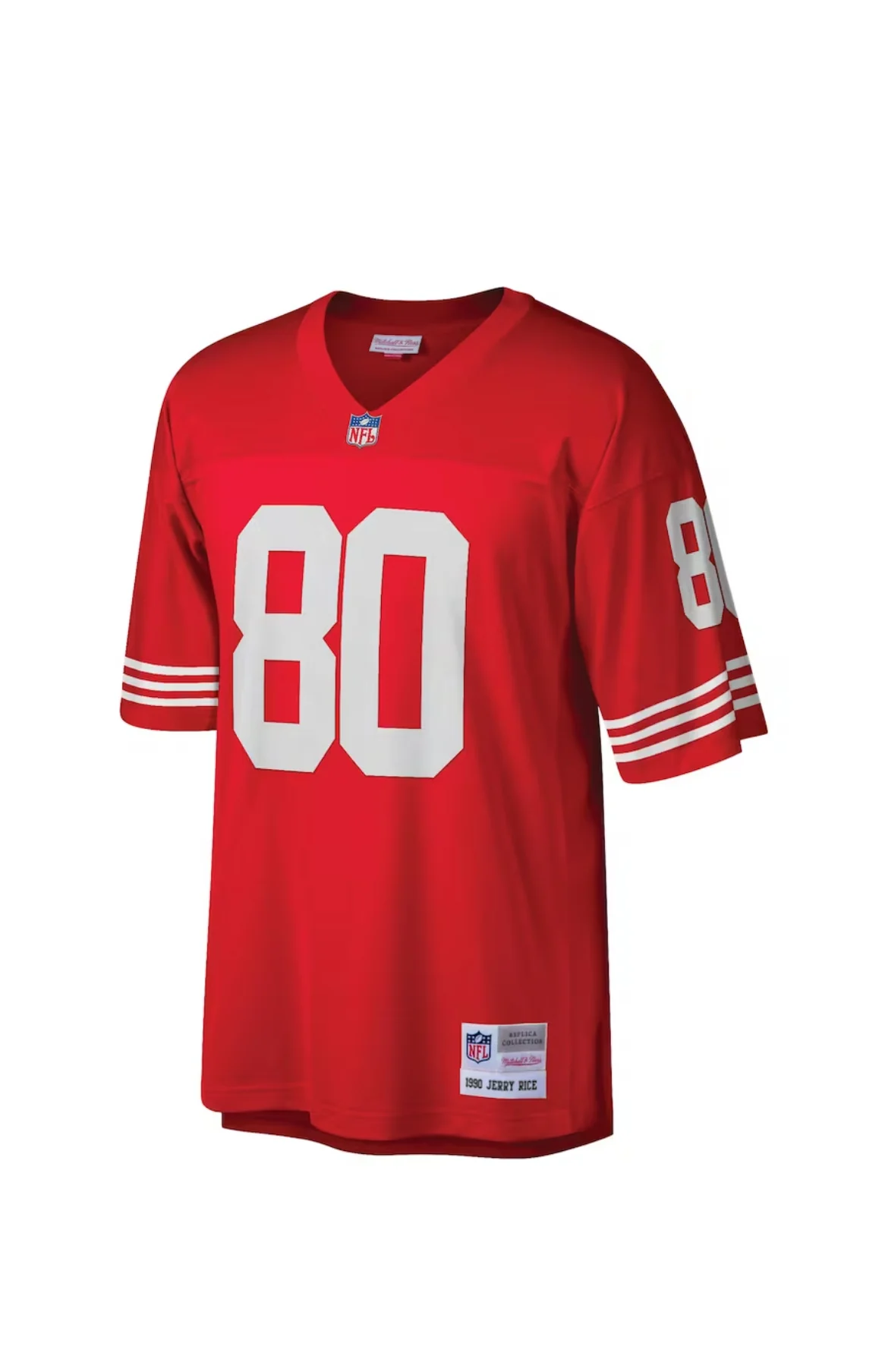 Jerry Rice #80 San Francisco 49ers 1990 Mitchell & Ness Retired Legacy Jersey - Red - Image 3
