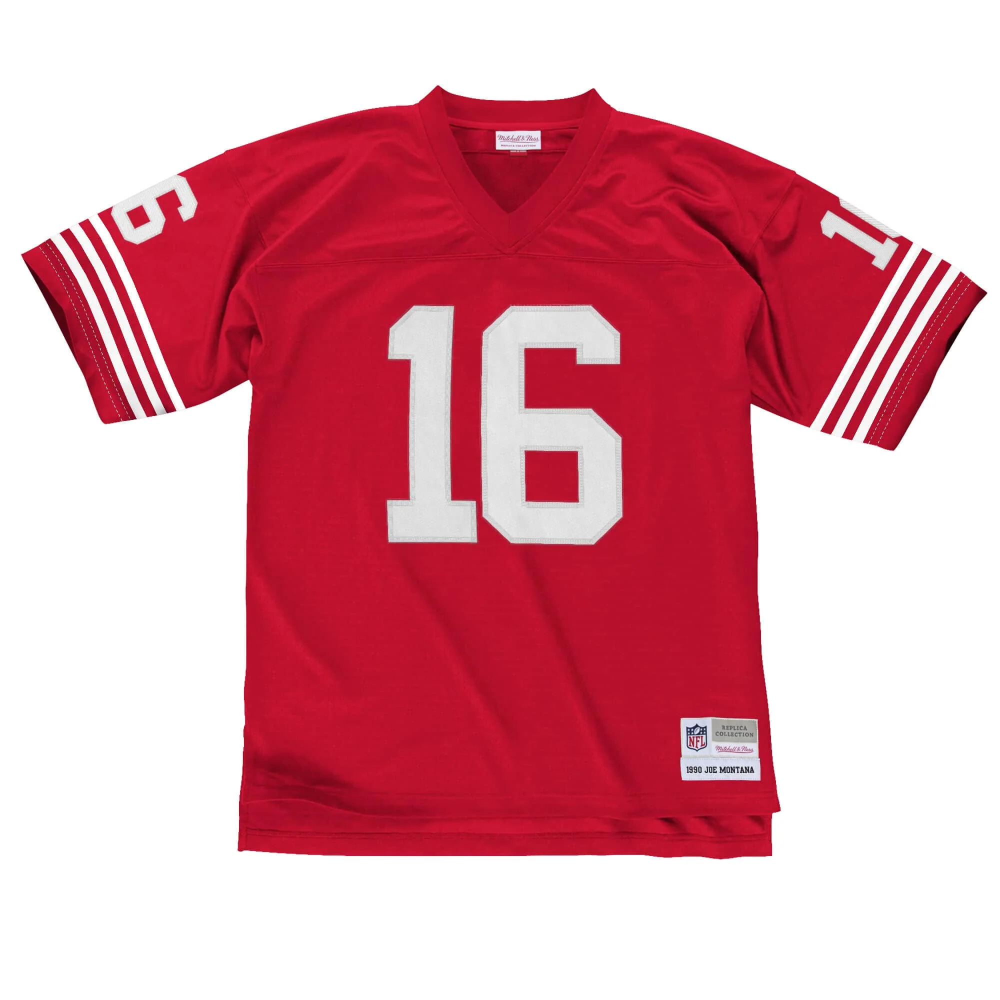 Joe Montana #16 San Francisco 49ers 1990 Mitchell & Ness Retired Legacy Jersey - Red - Image 2