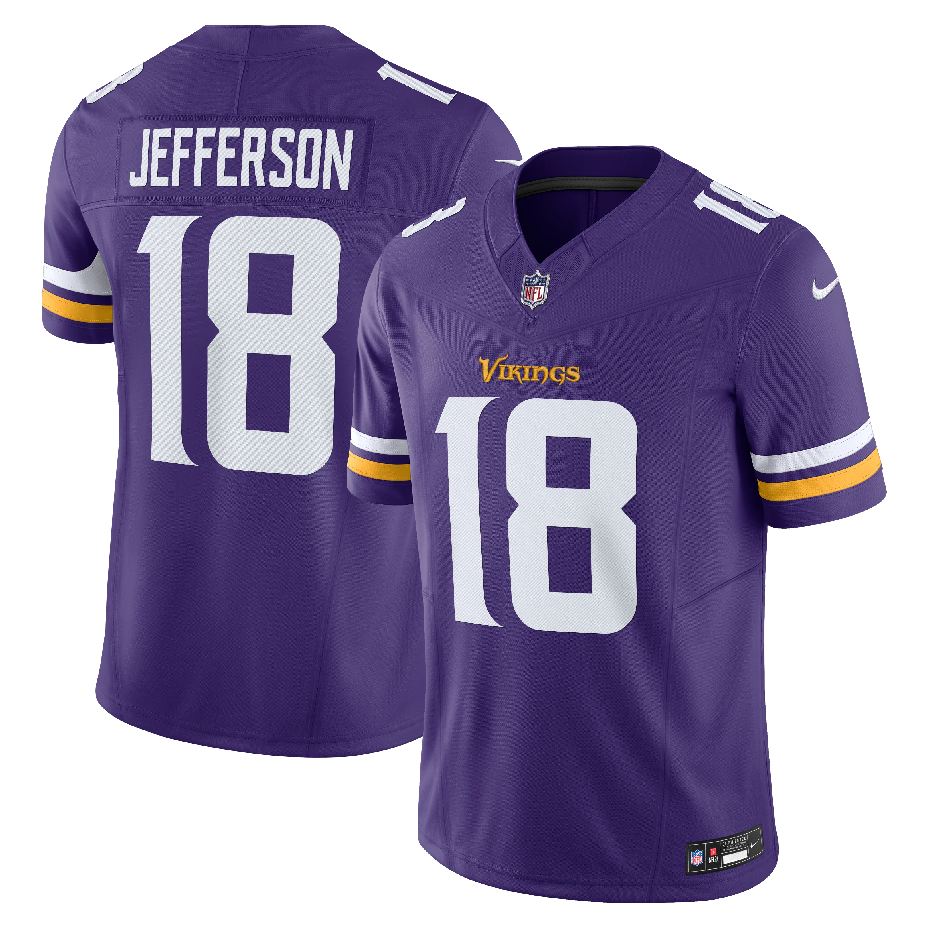 Justin Jefferson #18 Minnesota Vikings Purple Road Nike Vapor F.U.S.E. Limited Jersey