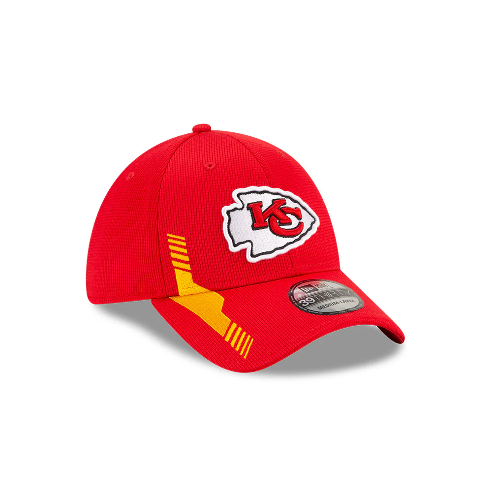 Kansas City Chiefs 2021 New Era NFL Sideline Home Red 39THIRTY Flex Hat - Image 3