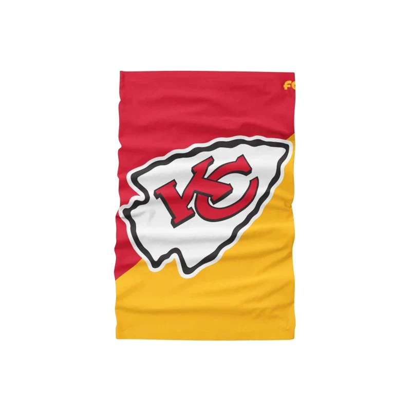 Kansas City Chiefs Big Logo FOCO NFL Face Mask Gaiter Scarf - Image 2
