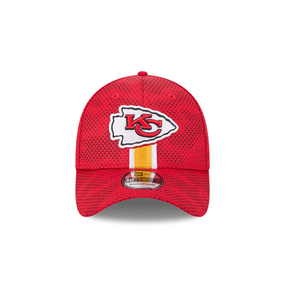 Kansas City Chiefs NFL 2024 Sideline New Era 39 Thirty Flex Hat - Red - Image 6