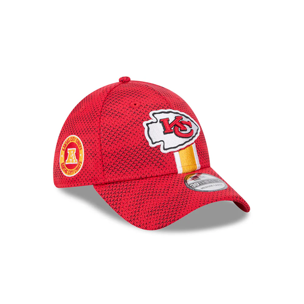 Kansas City Chiefs NFL 2024 Sideline New Era 39 Thirty Flex Hat - Red - Image 7