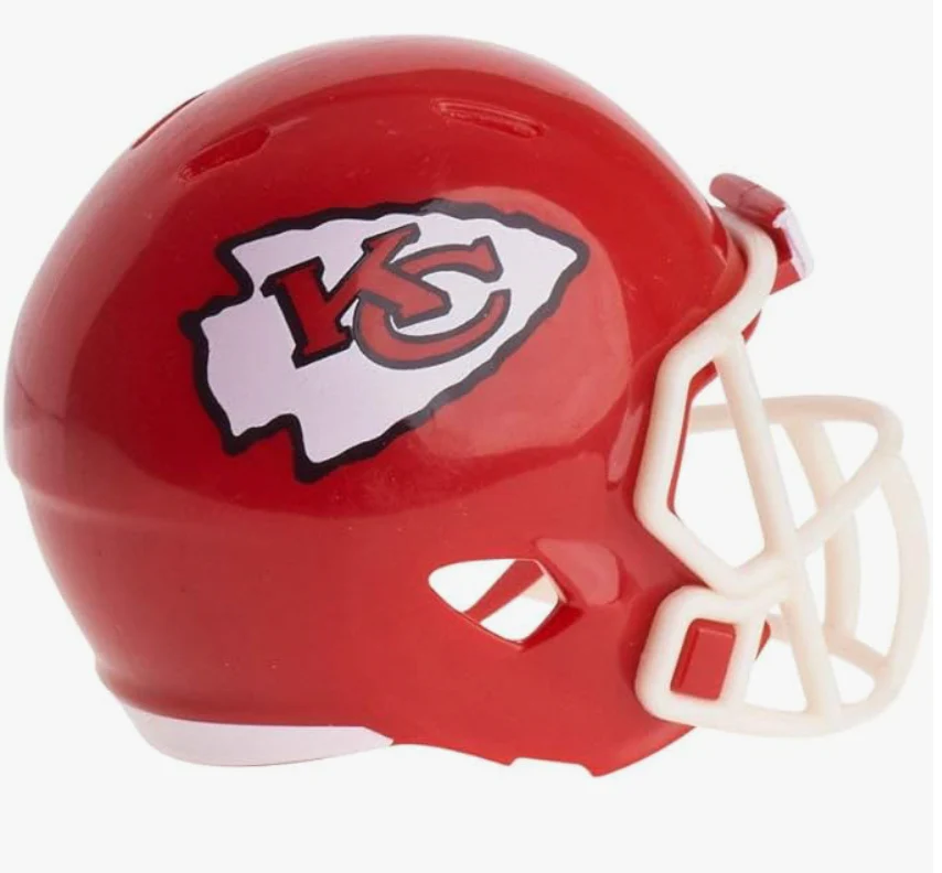 Kansas City Chiefs NFL Riddell Speed Pocket PRO Micro/Pocket-Size/Mini Football Helmet - Image 3