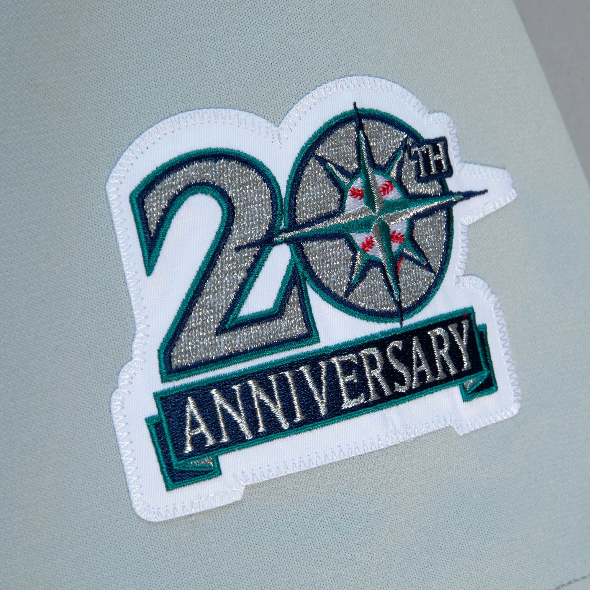 Ken Griffey #42 Jackie Robinson 50th Patch Seattle Mariners Mitchell & Ness 1997 Authentic Cooperstown Collection Road Jersey - Image 3