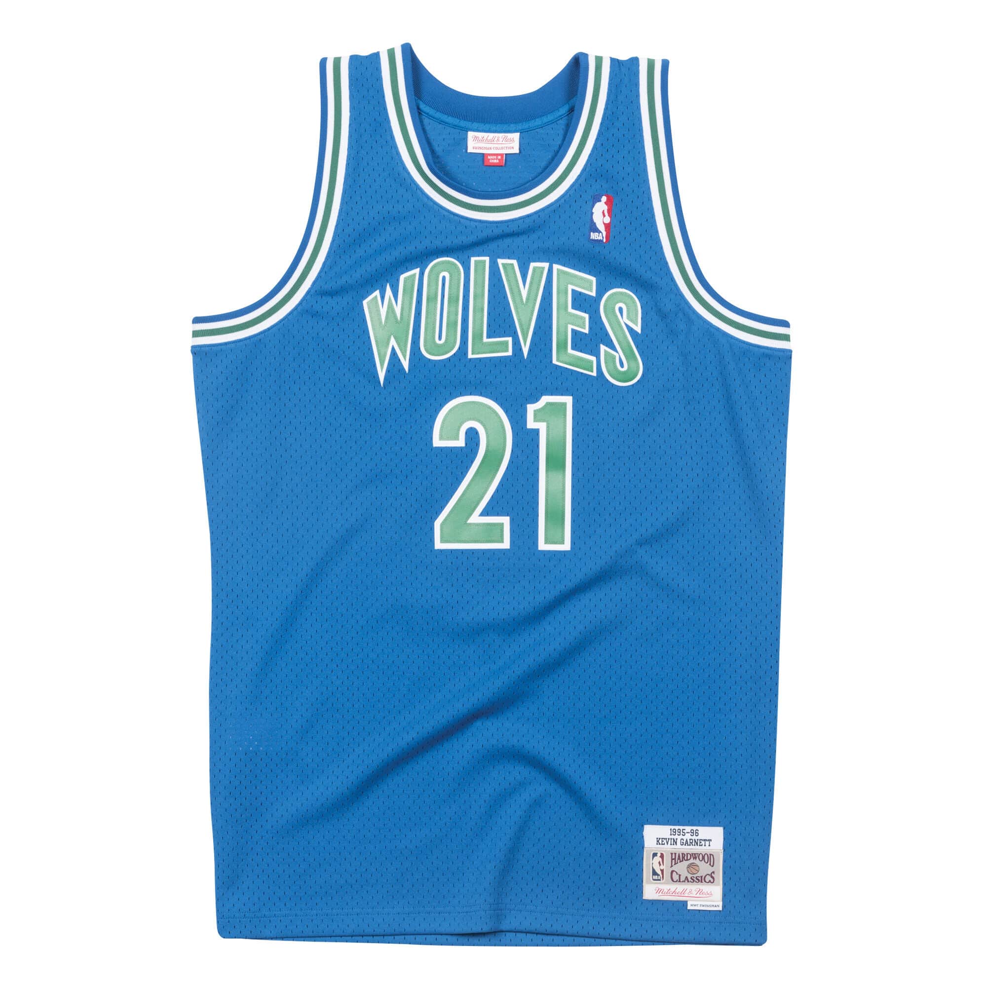 Kevin Garnett #21 Minnesota Timberwolves Mitchell & Ness Road 1995-96 Hardwood Classic Swingman Alternate Jersey - Image 2