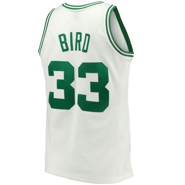Larry Bird Boston Celtic Mitchell & Ness 1985-86 Hardwood Classic Swingman White Jersey mm - Image 3