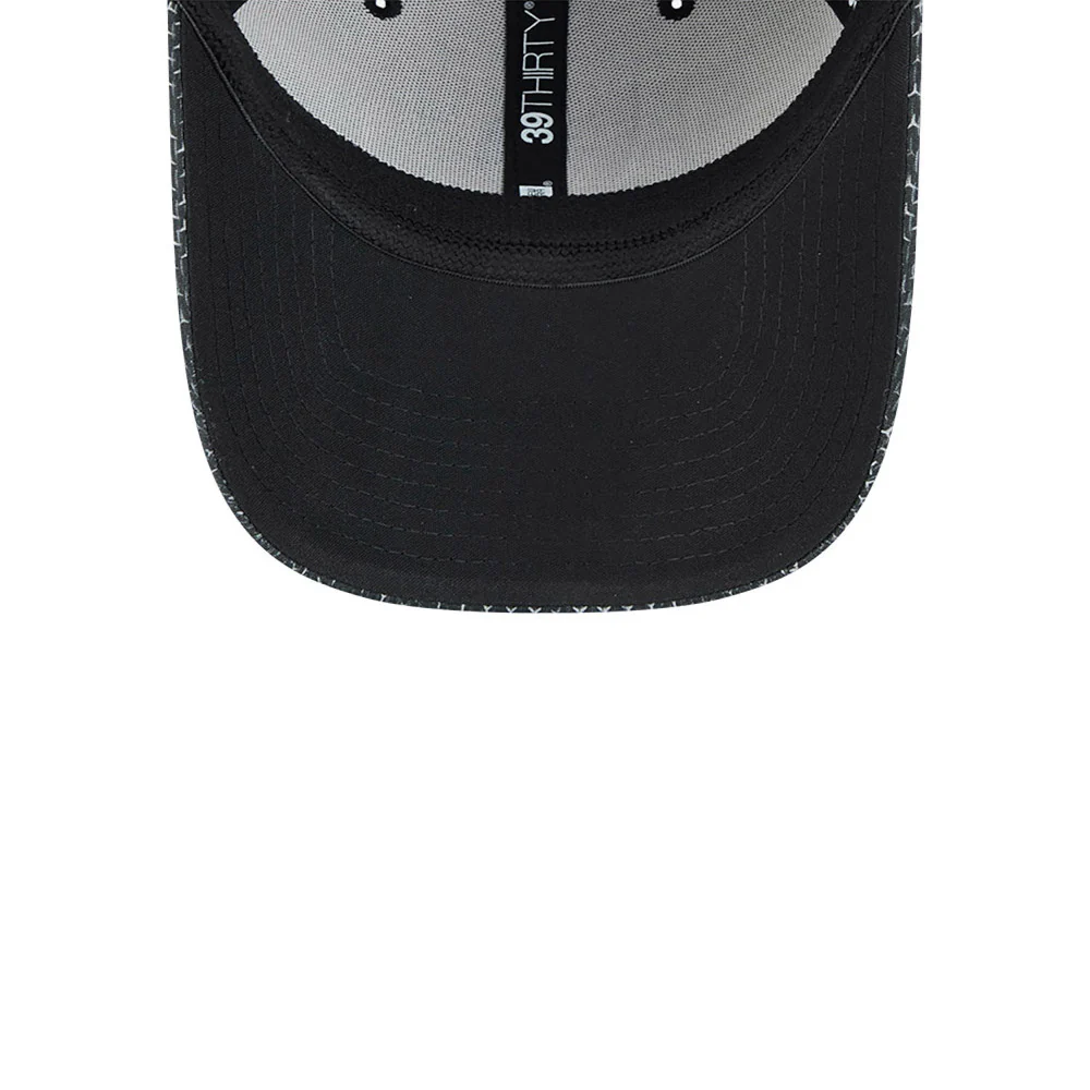 Las Vegas Raiders NFL 2024 Sideline New Era 39 Thirty Flex Hat - Black / Grey - Image 6