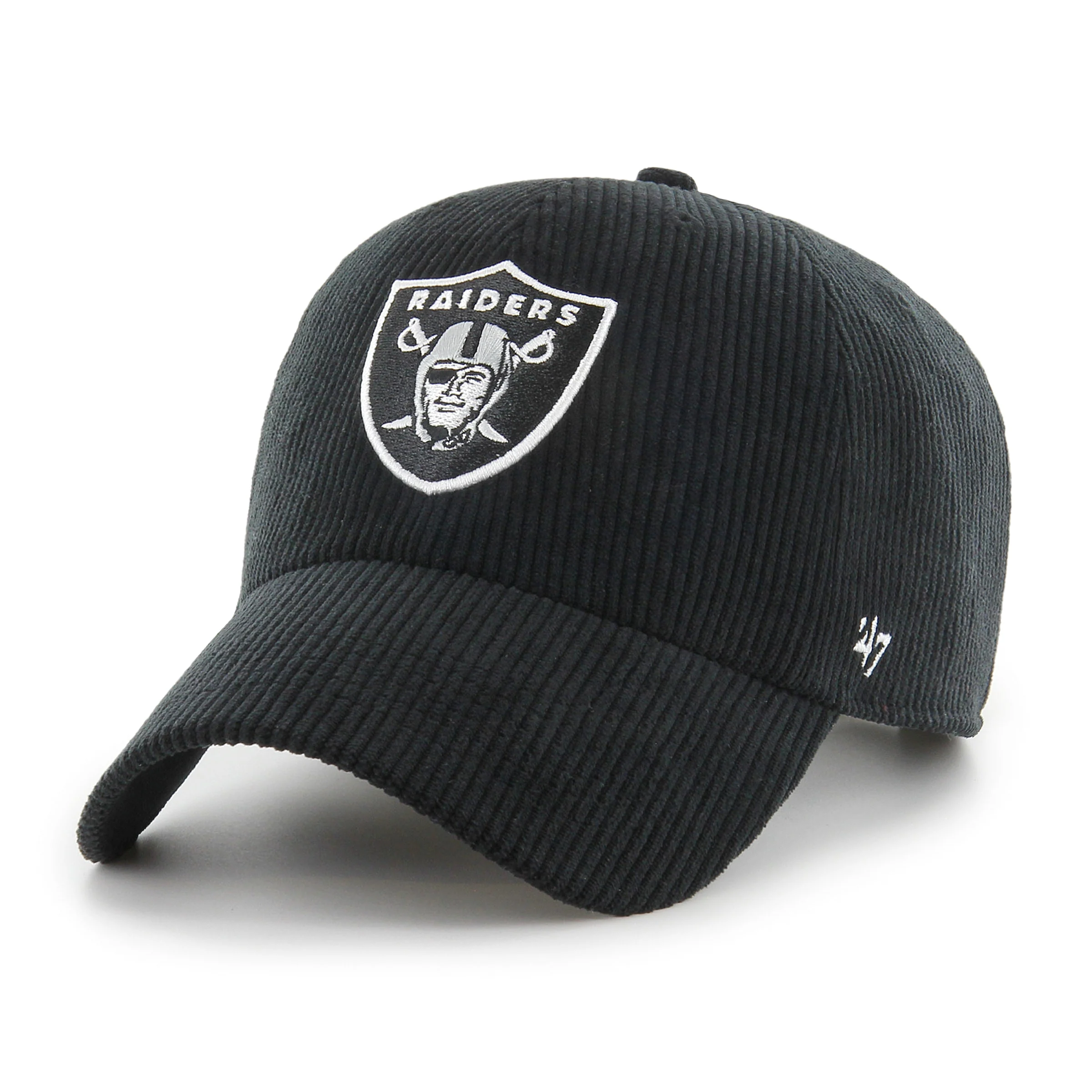 Las Vegas Raiders THICK CORD Clean Up '47 Brand Adjustable Hat - Black