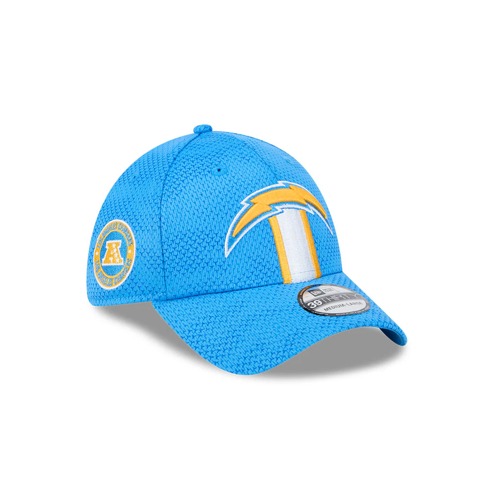 Los Angeles Chargers NFL 2024 Sideline New Era 39 Thirty Flex Hat - Light Blue - Image 7