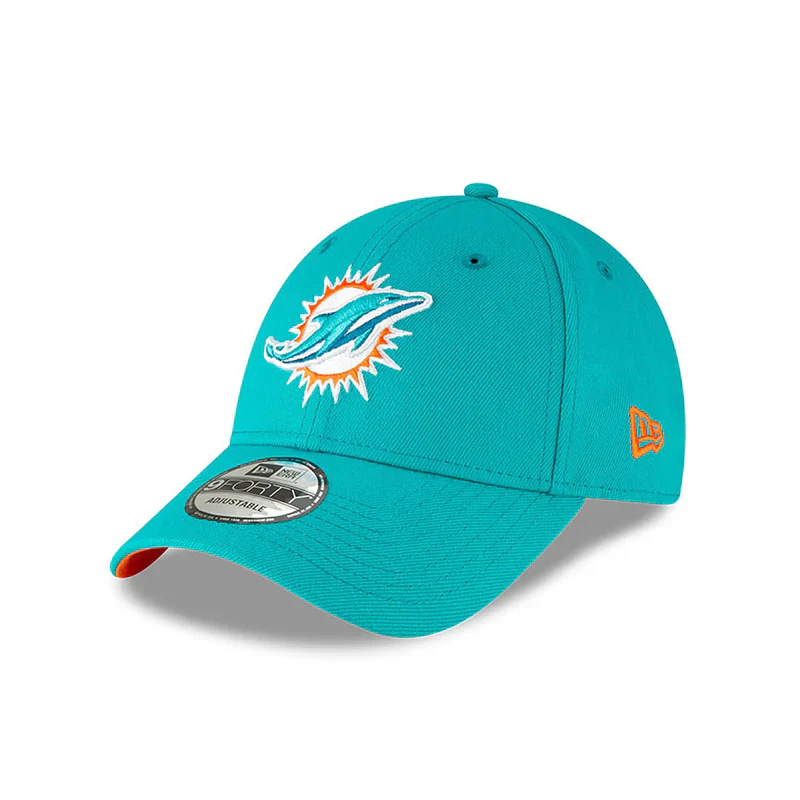 Miami Dolphins NFL New Era 9FORTY Adjustable Hat - Cyan - Image 2