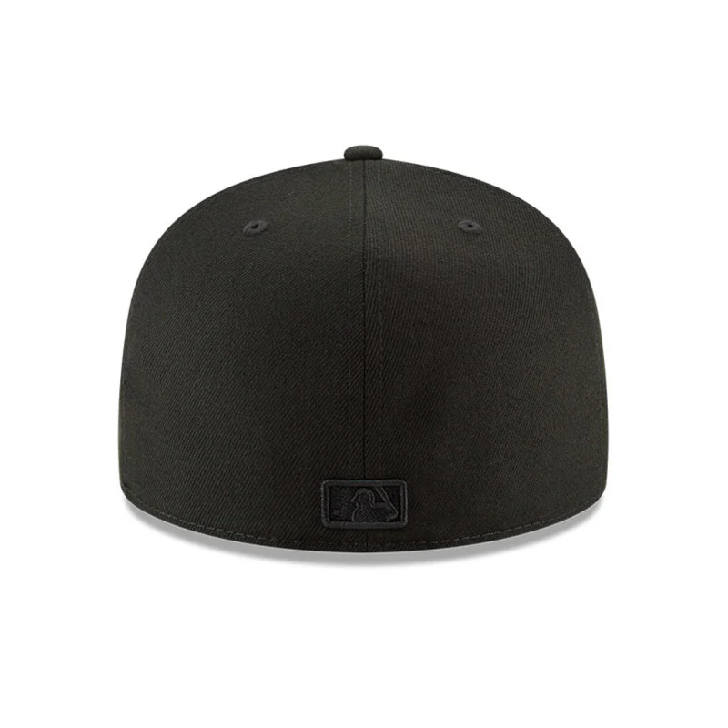 Los Angeles Dodgers Black on Black 59fifty Fitted Hat - Image 4