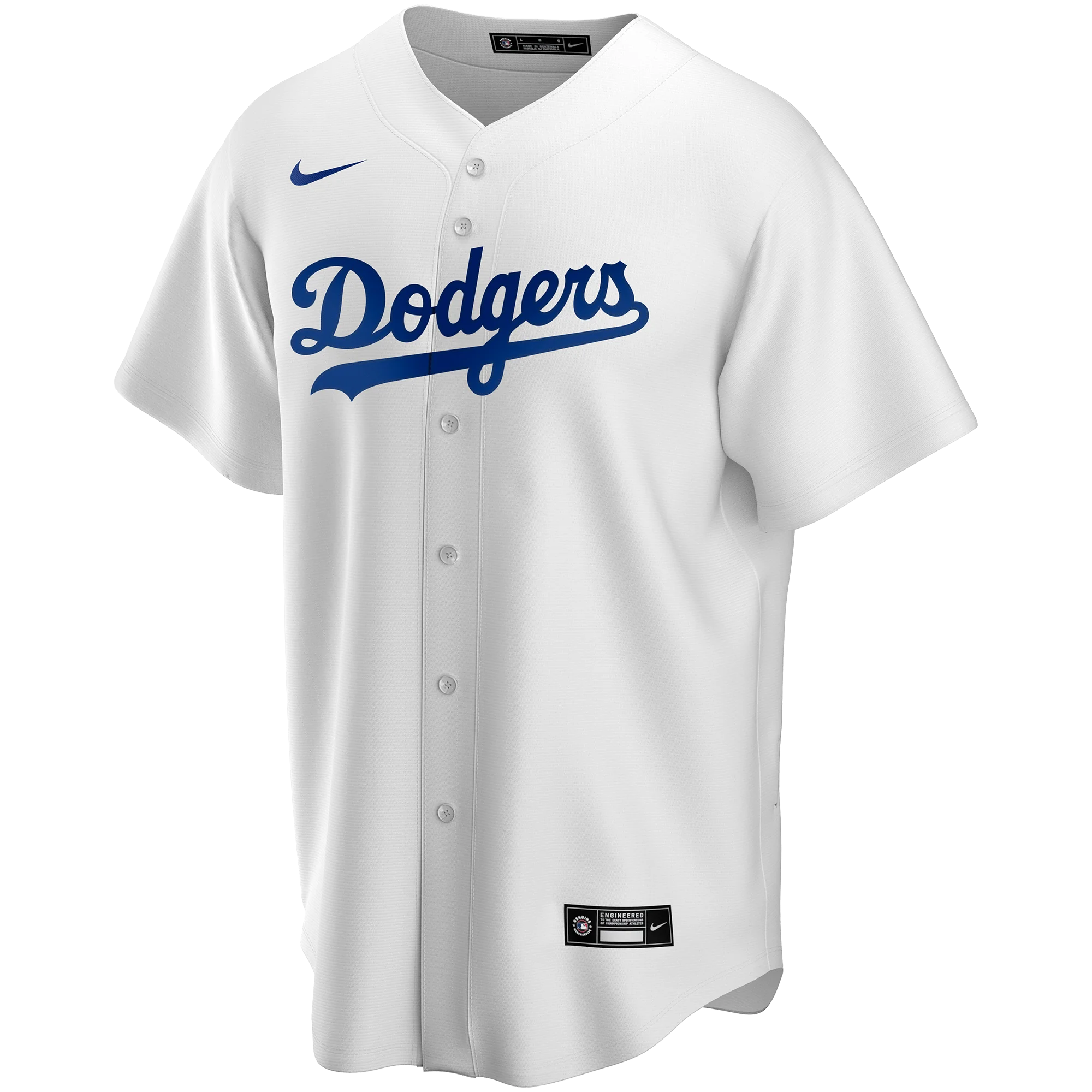 Los Angeles Dodgers Blank Home Replica Team Jersey - White - Image 2