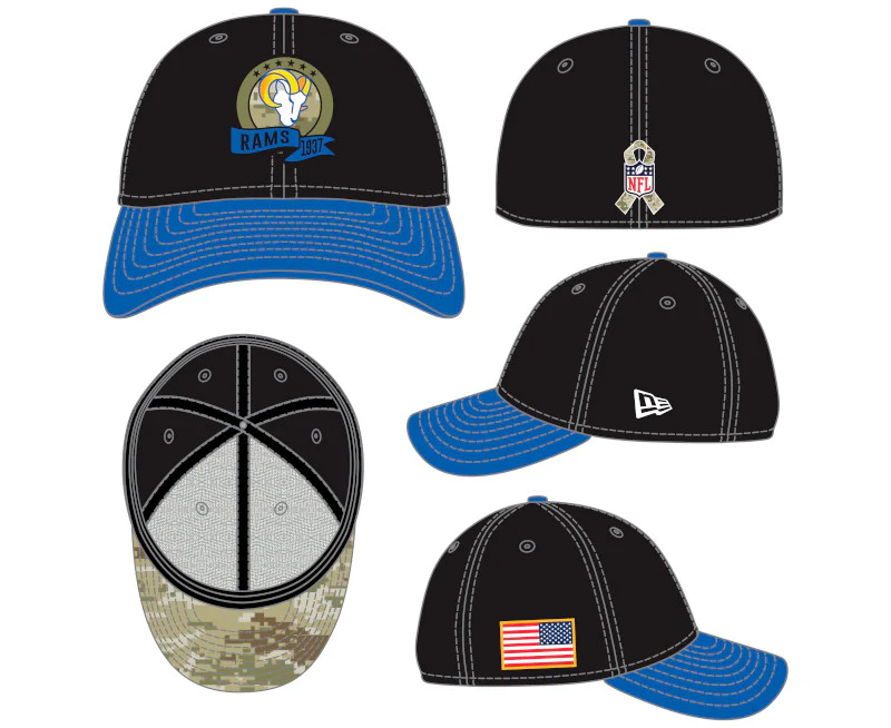 Los Angeles Rams New Era 2022 Salute To Service - 39THIRTY Flex Hat - Image 8
