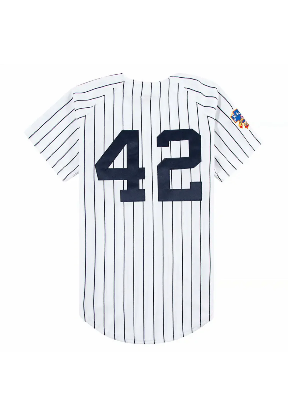Mariano Rivera #42 Jackie Robinson 50th Patch New York Yankees Mitchell & Ness 1997 Authentic Cooperstown Collection Pinstripe Jersey - Image 3
