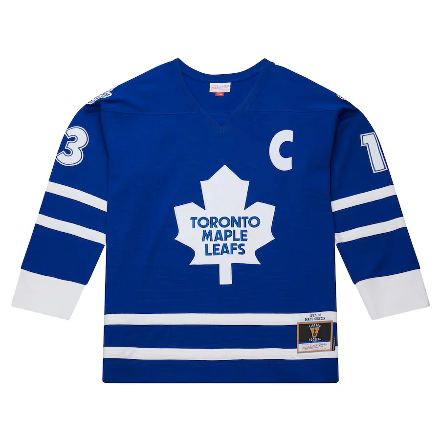 Mats Sundin #13 Toronto Maple Leafs Mitchell & Ness Power Play Authentic Premium 1997-98 Replica Jersey