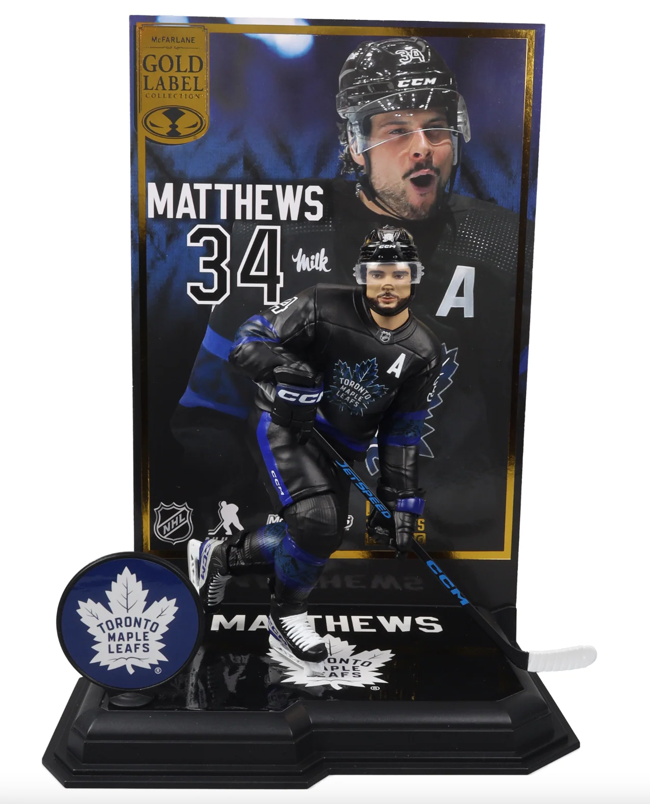 McFarlane NHL  Sports Picks - Auston Matthews Black Jersey Figure - Toronto Maple Leafs - Image 5