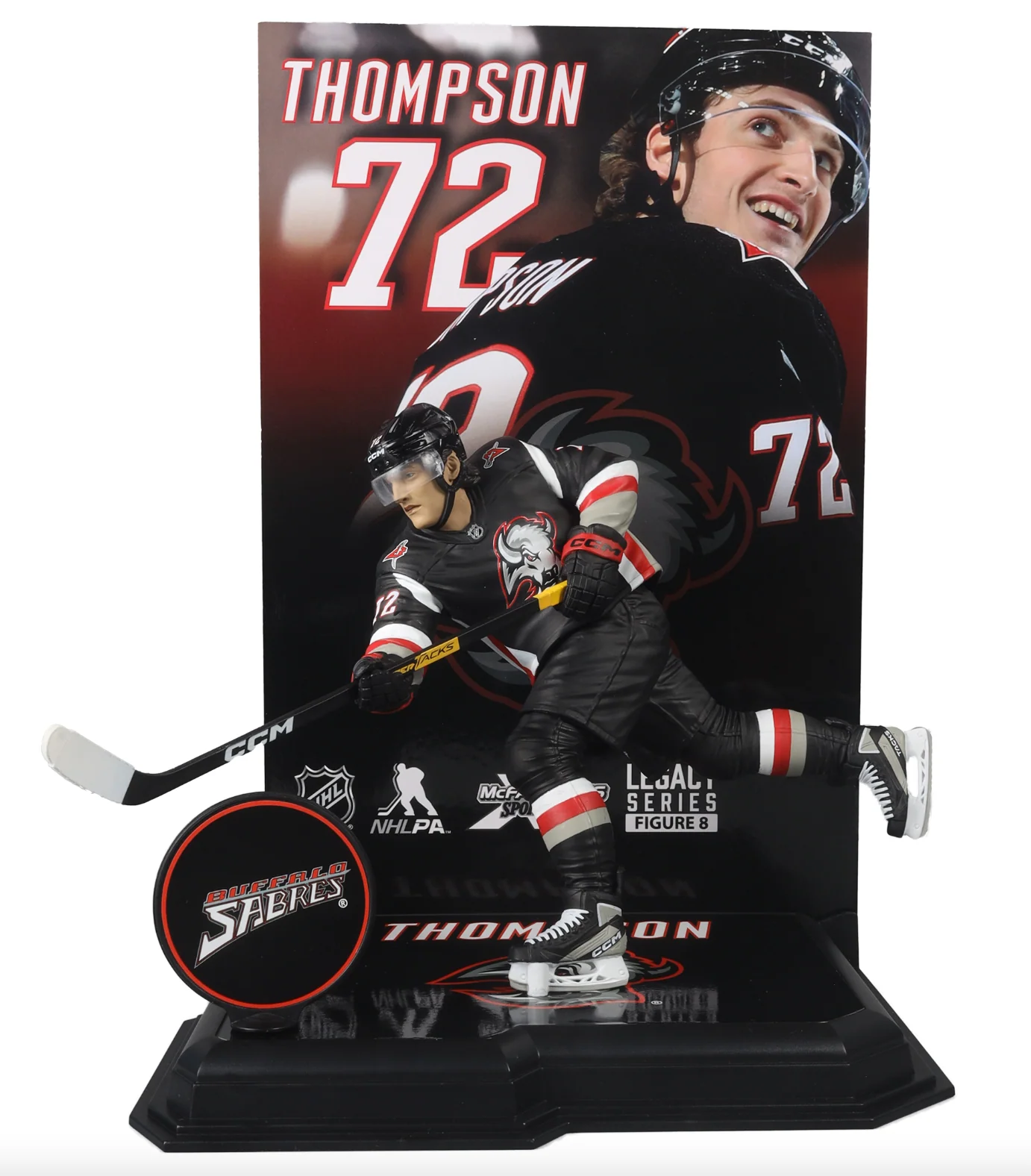 McFarlane NHL  Sports Picks - Tage Thompson Black Jersey Figure - Buffalo Sabres - Image 4