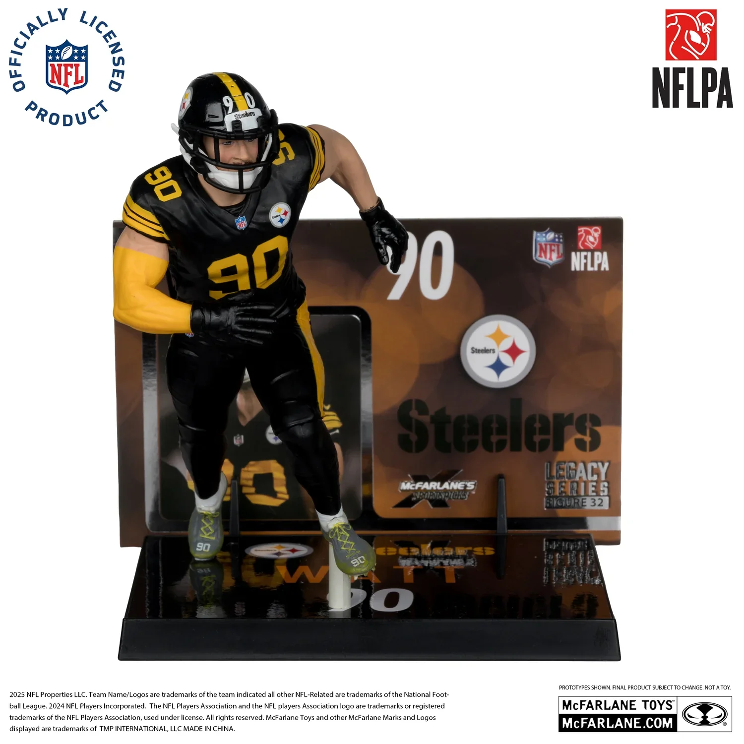 McFarlane's Sports Pick - Pittsburgh Steelers TJ Watt #90 NFLPA 7IN Figure - Image 2