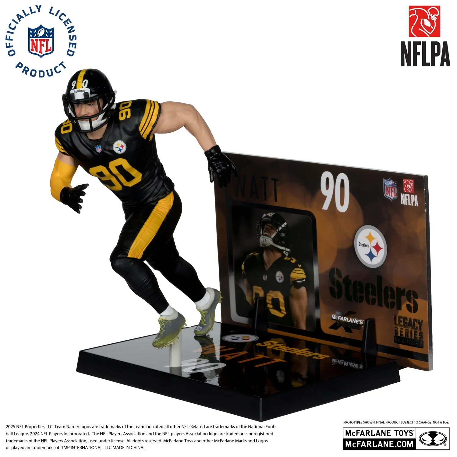 McFarlane's Sports Pick - Pittsburgh Steelers TJ Watt #90 NFLPA 7IN Figure - Image 3