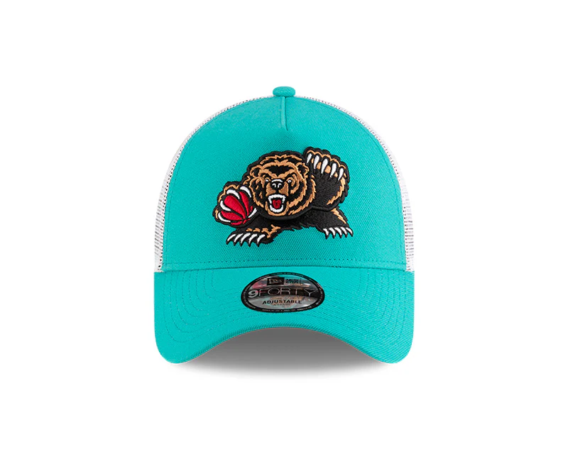 Memphis Grizzlies Bear New Era 2024/25 Classic Edition 9FORTY Trucker Adjustable Snapback Hat - Image 2