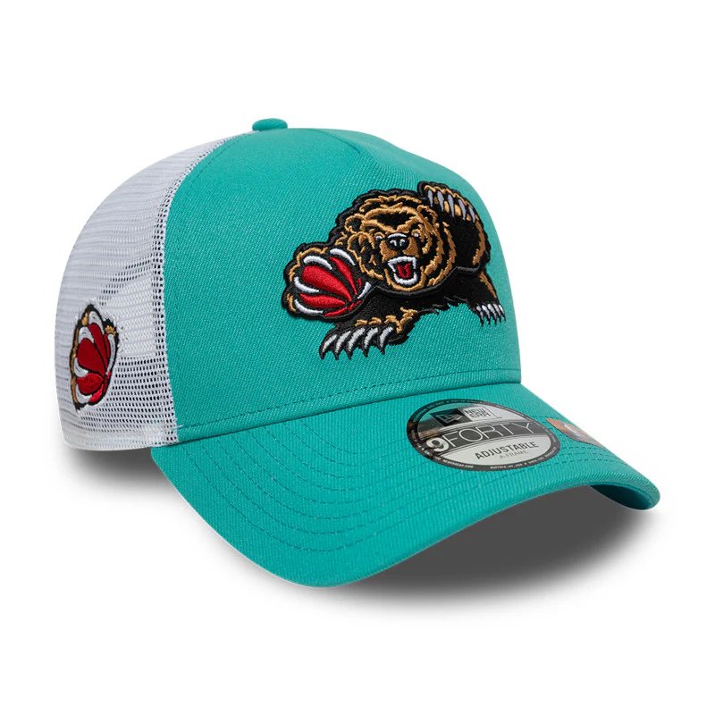 Memphis Grizzlies Bear New Era 2024/25 Classic Edition 9FORTY Trucker Adjustable Snapback Hat - Image 3