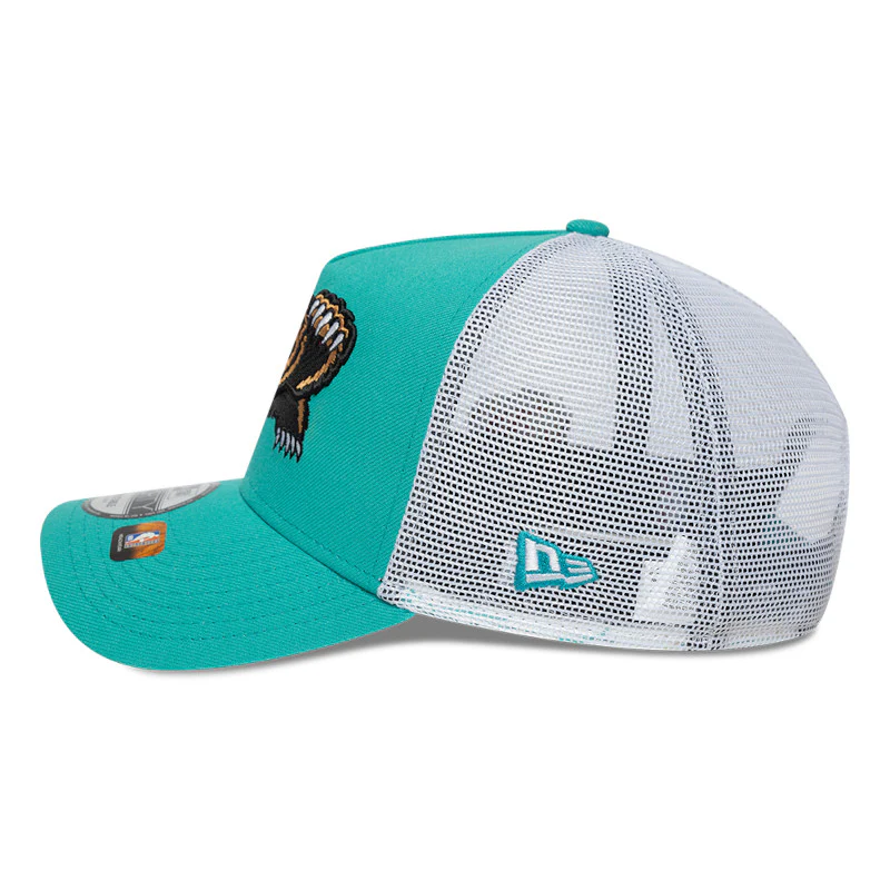 Memphis Grizzlies Bear New Era 2024/25 Classic Edition 9FORTY Trucker Adjustable Snapback Hat - Image 4