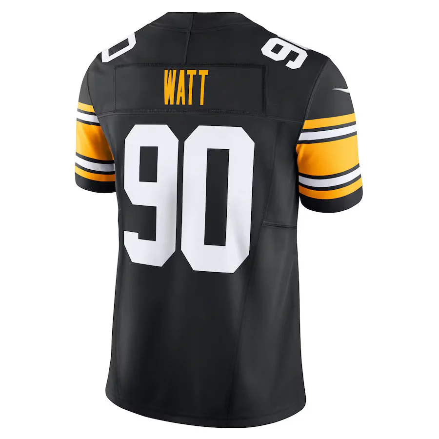 T.J. Watt #90 Pittsburgh Steelers Nike Vapor F.U.S.E. Limited Jersey – Black - Image 2