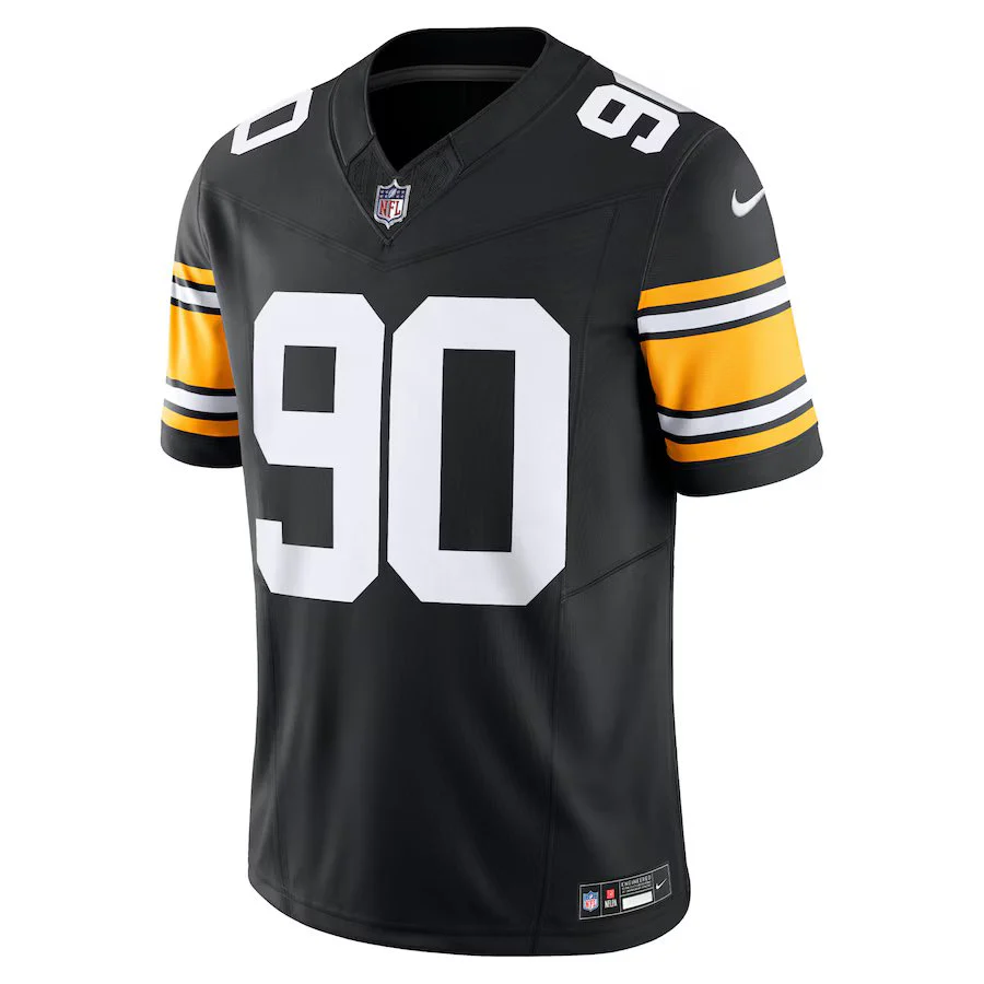 T.J. Watt #90 Pittsburgh Steelers Nike Vapor F.U.S.E. Limited Jersey – Black - Image 3
