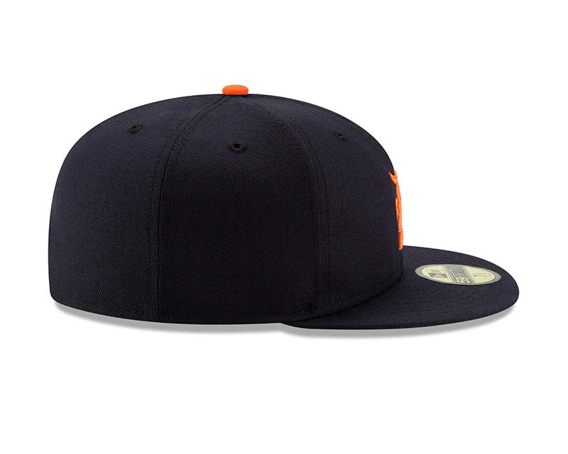 Detroit Tigers New Era Navy/Orange Authentic Collection On-Field Road 59FIFTY Fitted Hat - Image 3