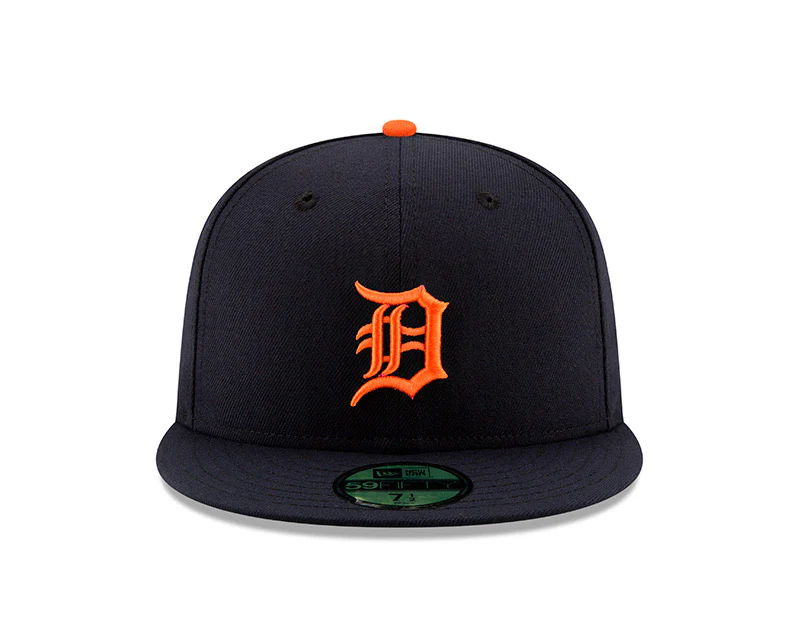 Detroit Tigers New Era Navy/Orange Authentic Collection On-Field Road 59FIFTY Fitted Hat - Image 4