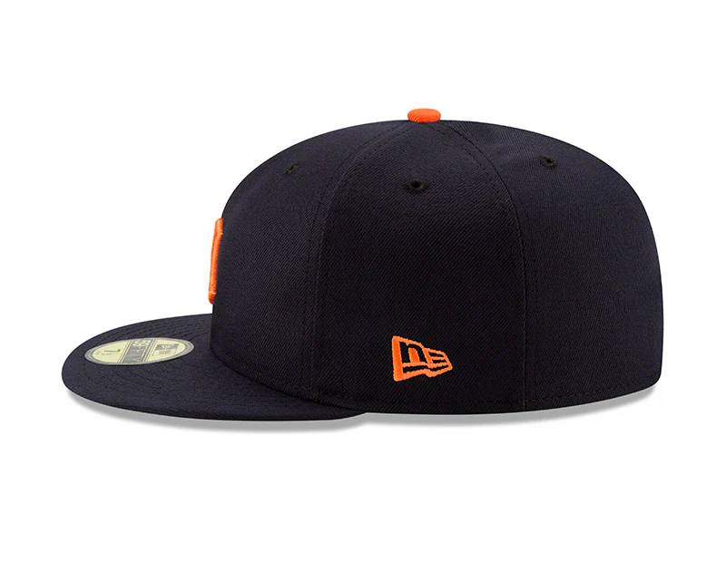 Detroit Tigers New Era Navy/Orange Authentic Collection On-Field Road 59FIFTY Fitted Hat - Image 5