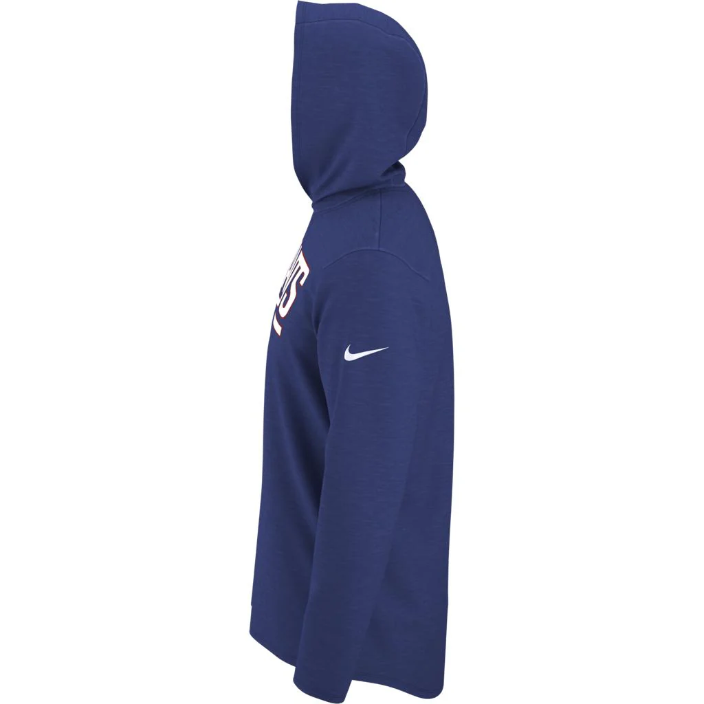 New York Giants Royal Nike Helmet Performance - Hoodie Long Sleeve T-Shirt - Image 3