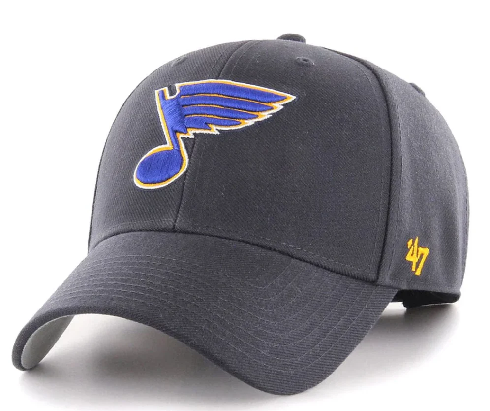 St. Louis Blues '47 Wordmark Back Strap MVP Adjustable Hat - Navy