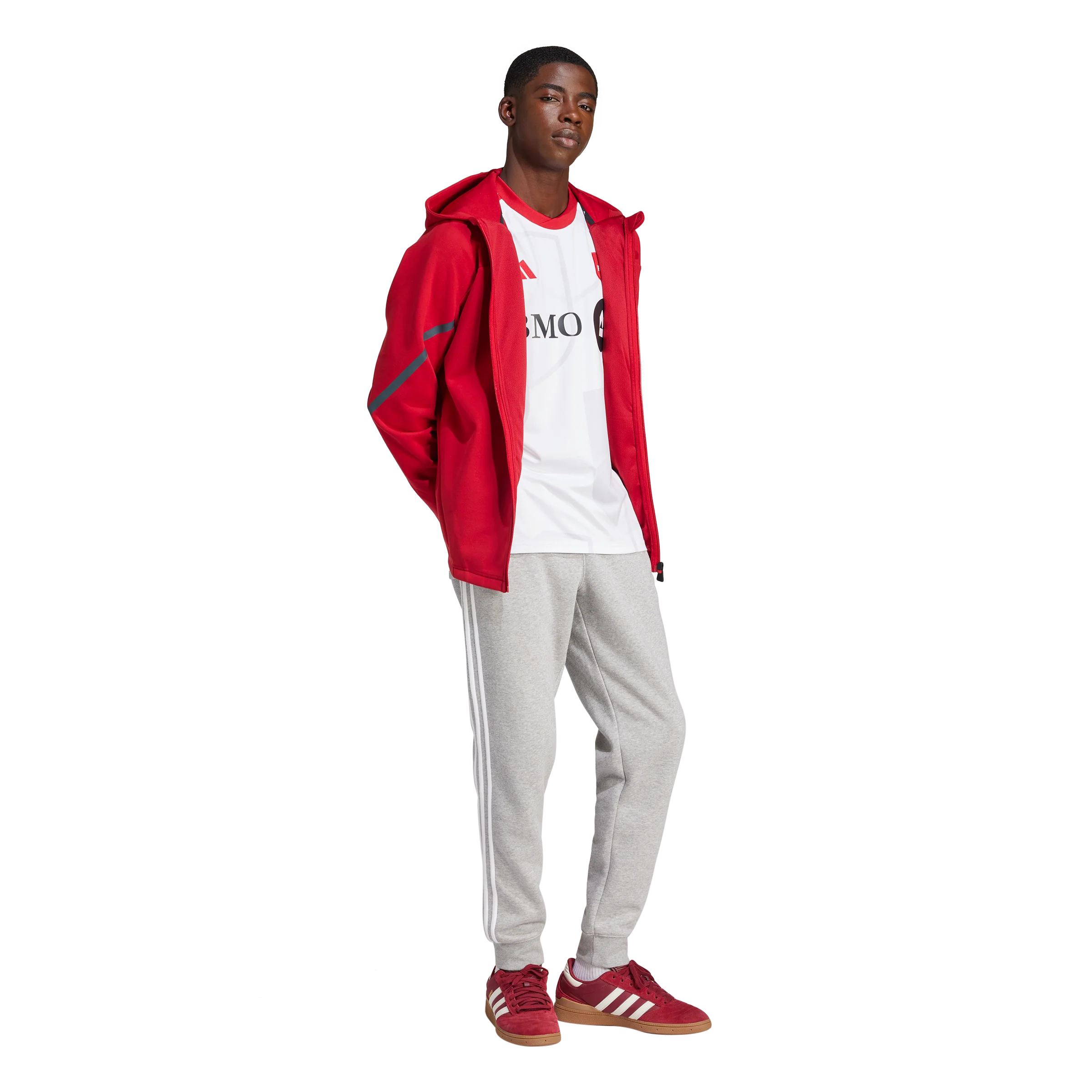 Toronto FC adidas Red 2024 Anthem Travel Raglan Sleeve Full-Zip Jacket - Image 5