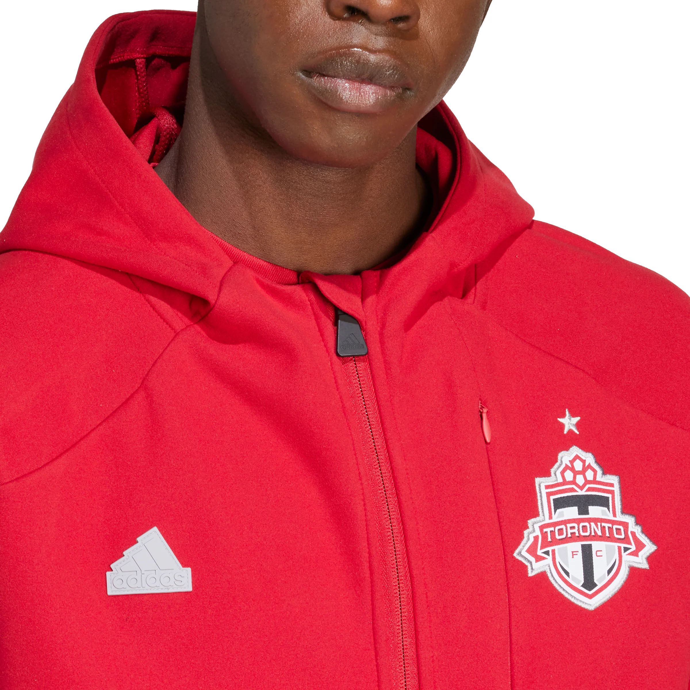 Toronto FC adidas Red 2024 Anthem Travel Raglan Sleeve Full-Zip Jacket - Image 6