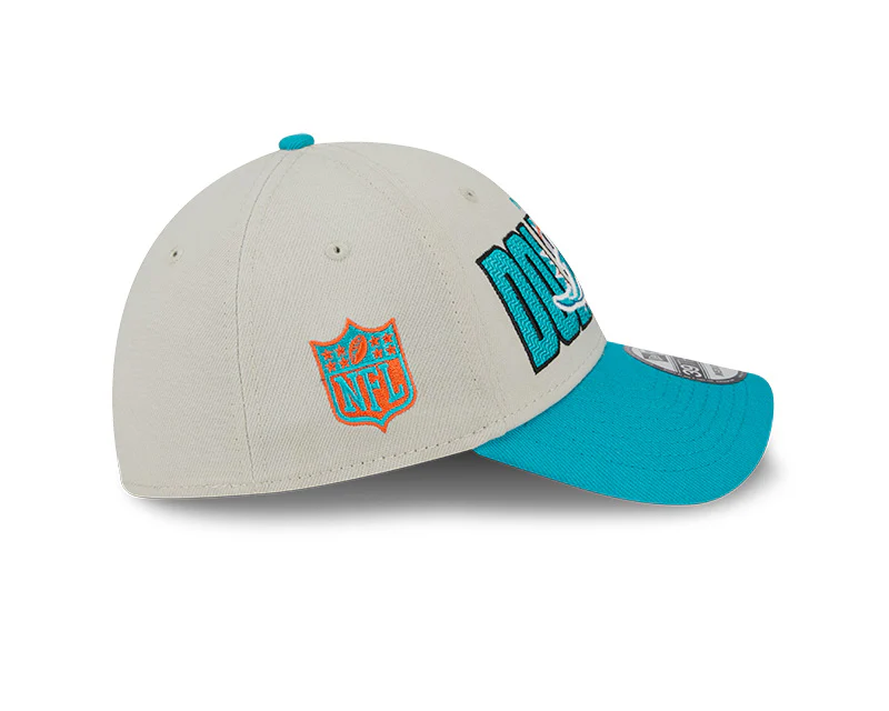 Miami Dolphins New Era 2023 NFL Draft 39THIRTY Flex Hat - Cream - Image 6