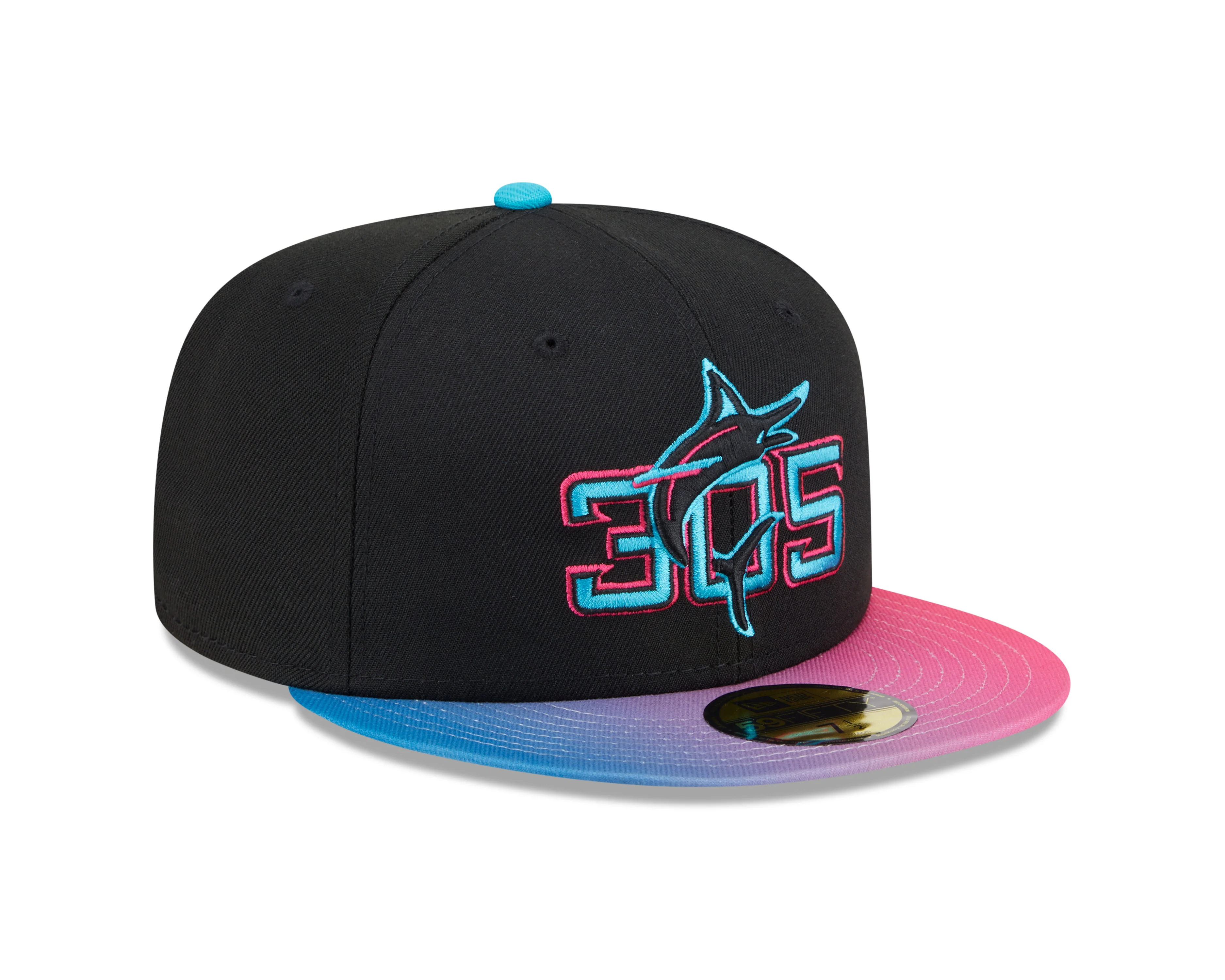 Miami Marlins New Era 2025 City Connect Authentic Collection On-Field 59FIFTY Fitted Hat - Image 3