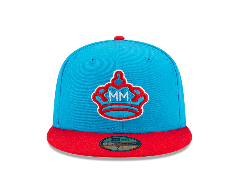 Miami Marlins New Era Blue/Red 2021 City Connect Authentic Collection On-Field 59FIFTY Fitted Hat - Image 2