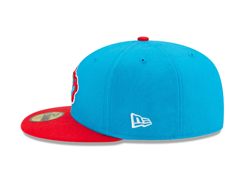 Miami Marlins New Era Blue/Red 2021 City Connect Authentic Collection On-Field 59FIFTY Fitted Hat - Image 4