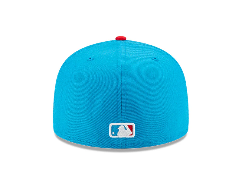 Miami Marlins New Era Blue/Red 2021 City Connect Authentic Collection On-Field 59FIFTY Fitted Hat - Image 5