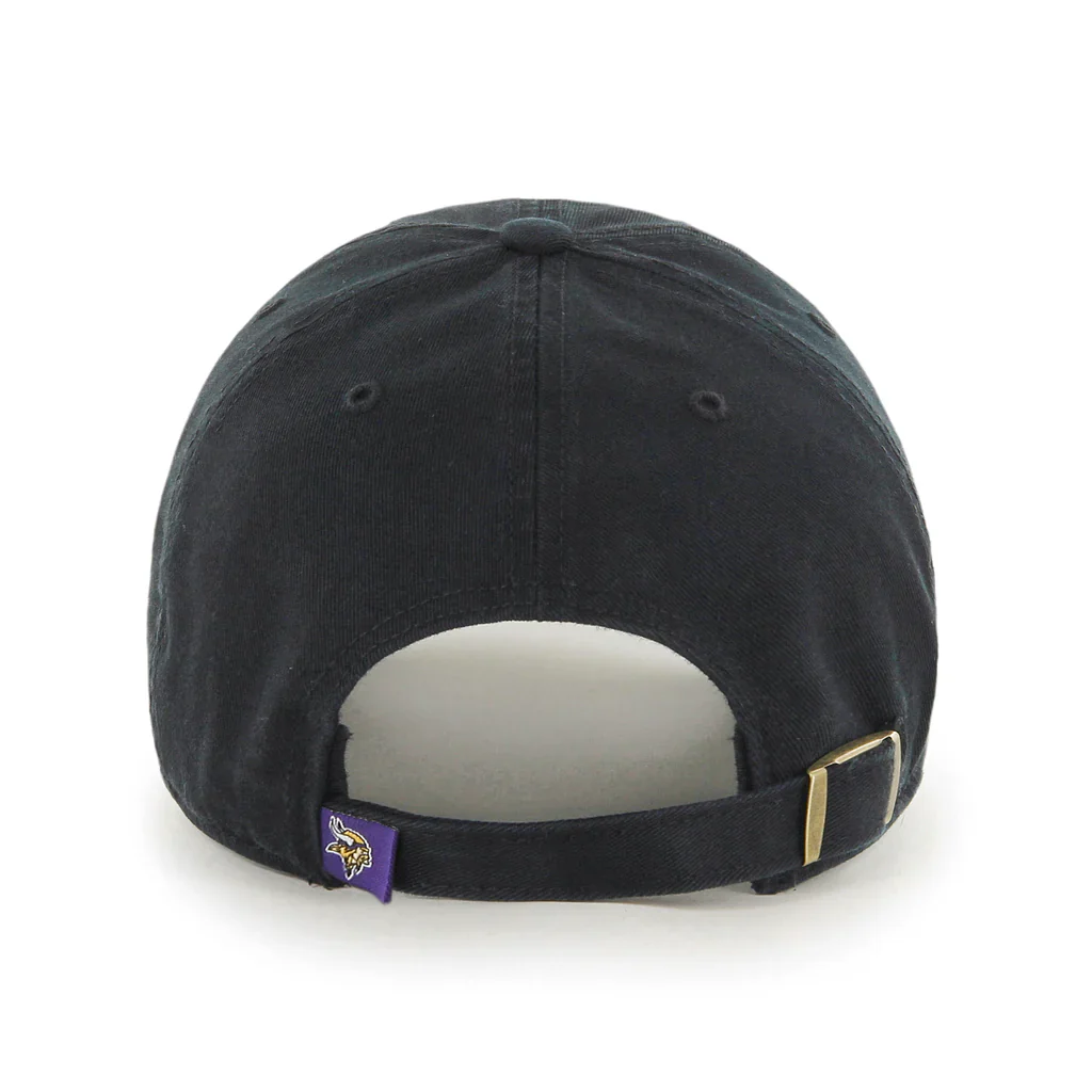Minnesota Vikings Purple 47 Brand Clean Up Adjustable Hat - Black - Image 2