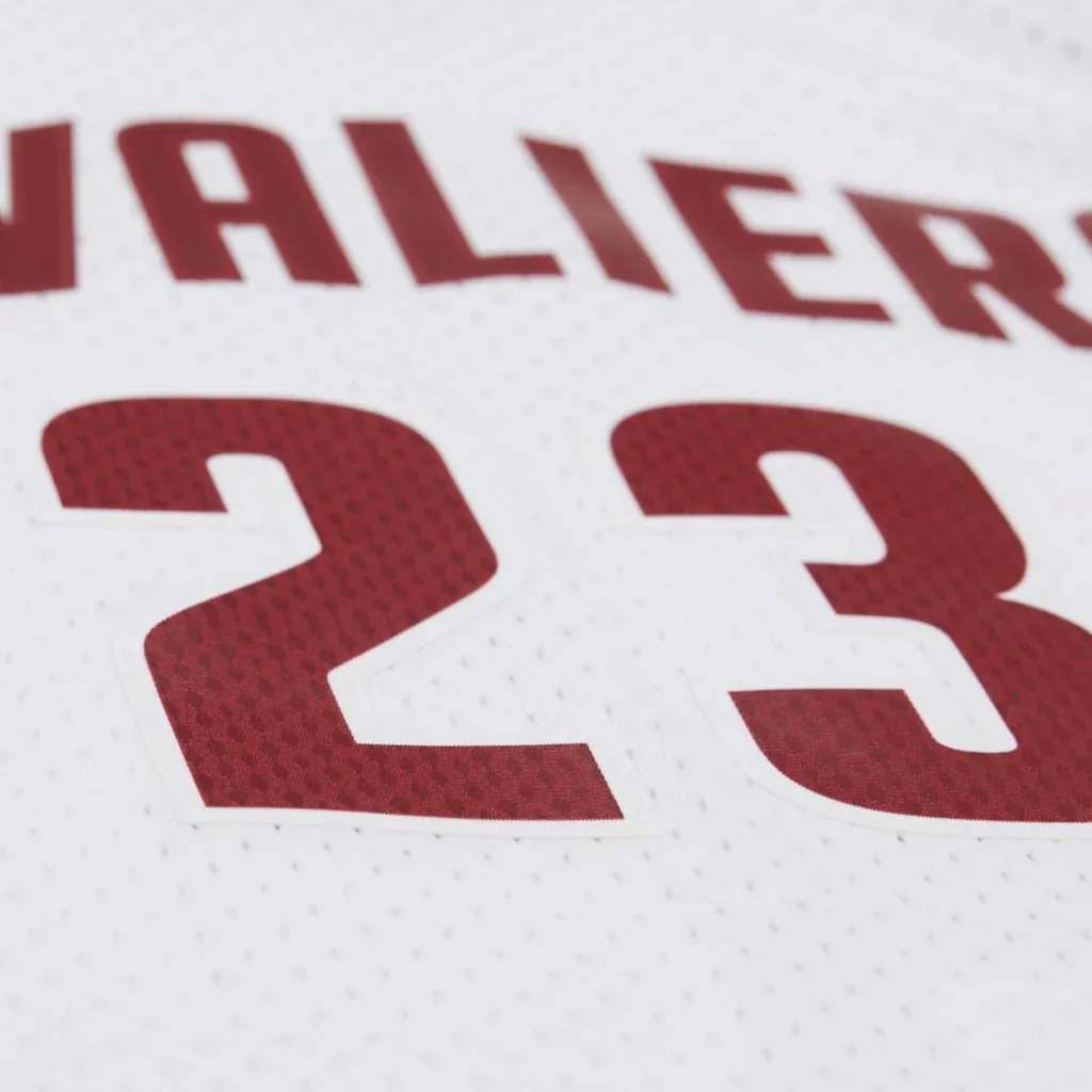 LeBron James #23 Cleveland Cavaliers Mitchell & Ness 2015-16 Hardwood Classics Swingman Throwback Home Jersey - White - Image 3